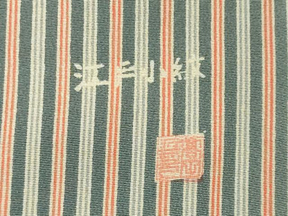 平和屋着物■江戸小紋 作家物 縞 正絹 逸品 CABE4023ou