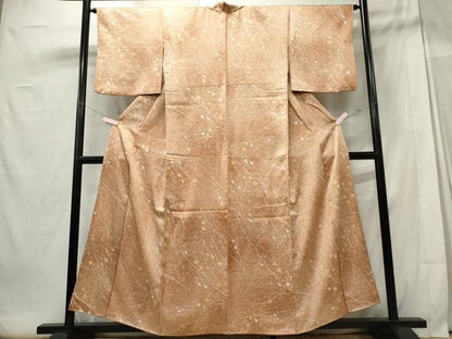 平和屋着物■上質な小紋 枝花文 暈し染め 正絹 逸品 CABE4027ou