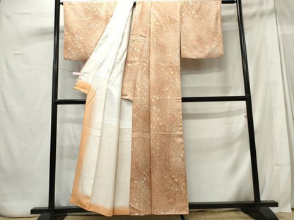 平和屋着物■上質な小紋 枝花文 暈し染め 正絹 逸品 CABE4027ou
