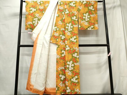 平和屋着物■上質な小紋 草花文 正絹 逸品 未使用 CABE4030ou