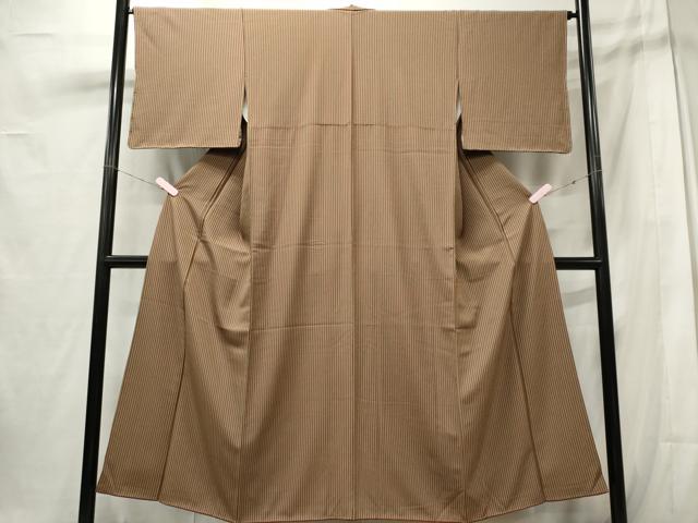 平和屋着物■上質な小紋 縞 正絹 逸品 CABE4032ou