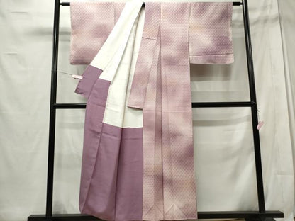 平和屋着物■上質な小紋 霞文 扇面地紋 暈し染め 正絹 逸品 CABE4035ou