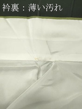 平和屋着物■上質な色無地 風景地紋 柳茶色 正絹 逸品 CABE4045ou