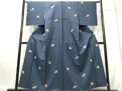 平和屋着物■上質な小紋 傘 金彩 正絹 逸品 CABE4047ou