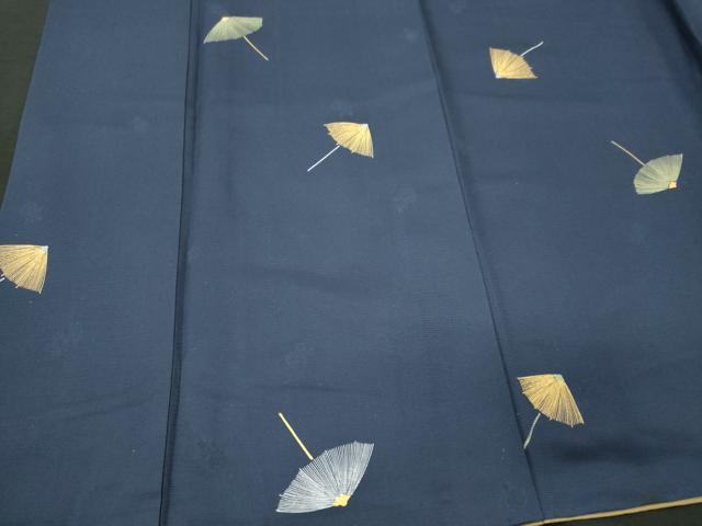 平和屋着物■上質な小紋 傘 金彩 正絹 逸品 CABE4047ou