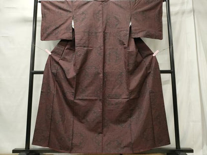 平和屋着物■本場大島紬 7マルキ 草花文 正絹 逸品 CABE4055ou