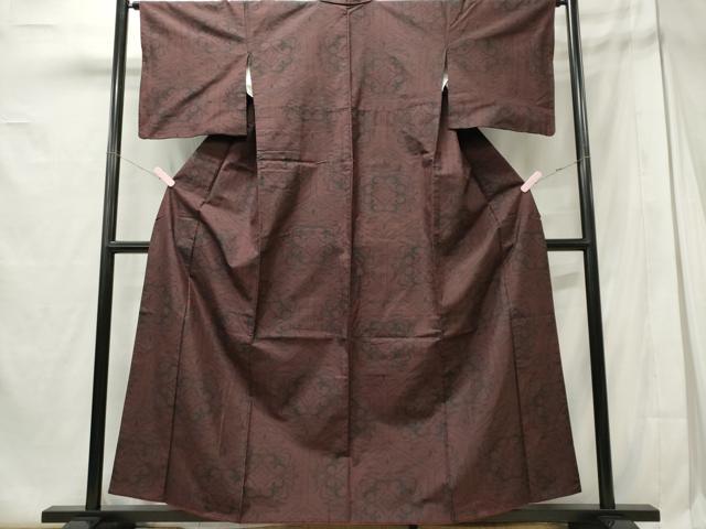 平和屋着物■本場大島紬 7マルキ 草花文 正絹 逸品 CABE4055ou