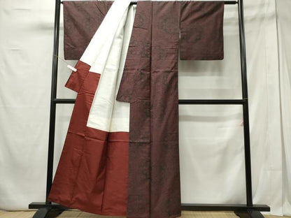平和屋着物■本場大島紬 7マルキ 草花文 正絹 逸品 CABE4055ou