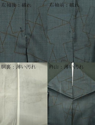 平和屋着物■本場大島紬 7マルキ 幾何学文 正絹 逸品 CABE4060ou