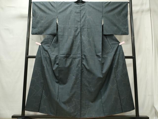 平和屋着物■本場大島紬 7マルキ 幾何学文 正絹 逸品 CABE4060ou