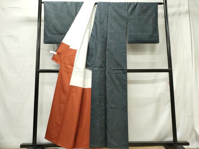 平和屋着物■本場大島紬 7マルキ 幾何学文 正絹 逸品 CABE4060ou