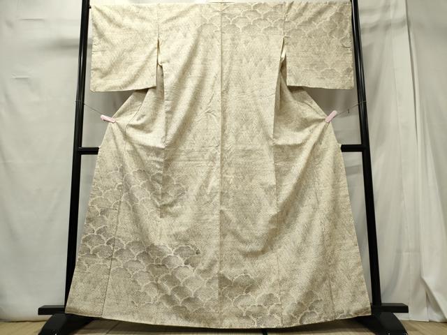 平和屋着物■訪問着 紬地 手描き 草花文 正絹 逸品 CABE4061ou