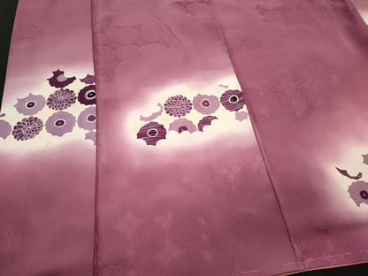 平和屋着物■上質な小紋 吉祥花文 暈し染め 正絹 逸品 CABE4070ou