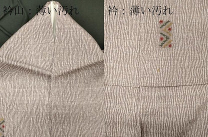 平和屋着物■上質な小紋　刺繍　吉祥文　正絹　逸品　CABE4071ou