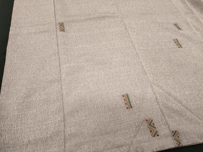 平和屋着物■上質な小紋　刺繍　吉祥文　正絹　逸品　CABE4071ou