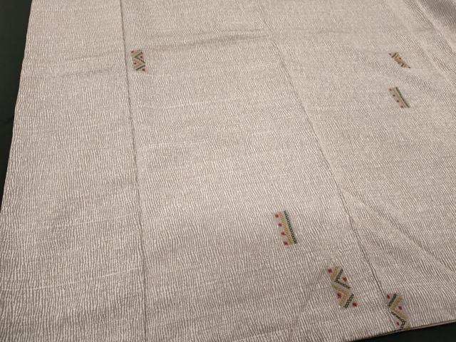 平和屋着物■上質な小紋　刺繍　吉祥文　正絹　逸品　CABE4071ou