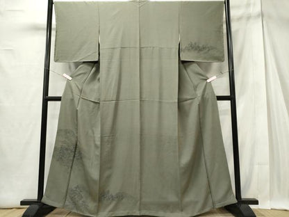 平和屋着物■上質な紬 遠山風景文 正絹 逸品 CABE4072ou