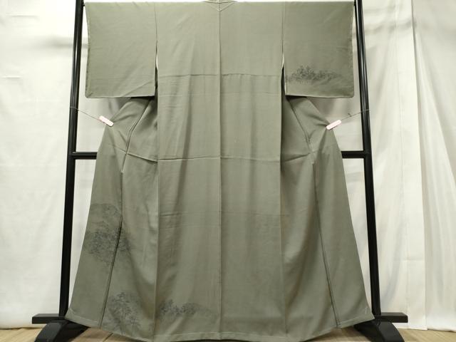 平和屋着物■上質な紬 遠山風景文 正絹 逸品 CABE4072ou