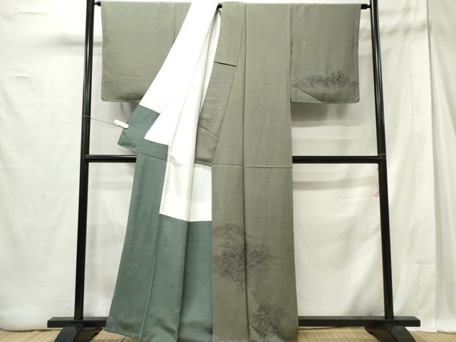 平和屋着物■上質な紬 遠山風景文 正絹 逸品 CABE4072ou