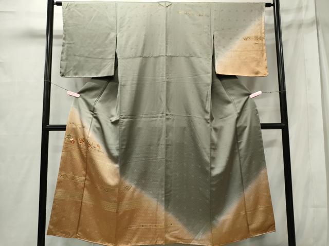 平和屋着物■訪問着 駒刺繍 吉祥花文 暈し染め 金彩 正絹 逸品 未使用 CABE4073ou
