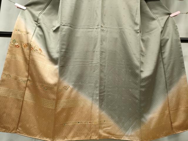 平和屋着物■訪問着 駒刺繍 吉祥花文 暈し染め 金彩 正絹 逸品 未使用 CABE4073ou
