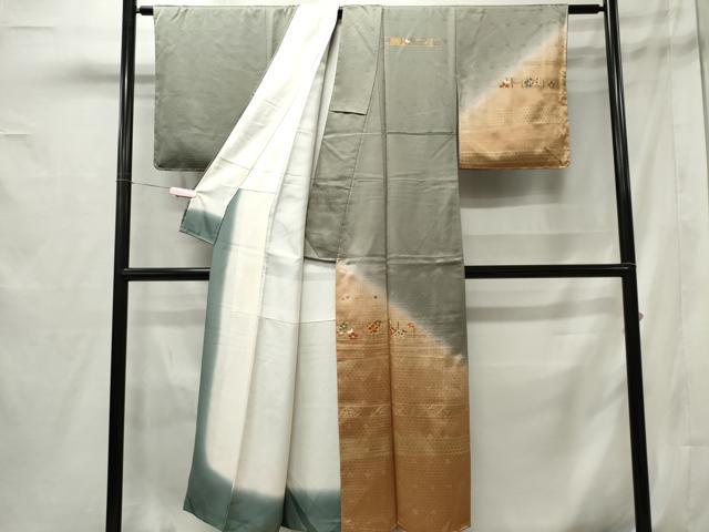 平和屋着物■訪問着 駒刺繍 吉祥花文 暈し染め 金彩 正絹 逸品 未使用 CABE4073ou