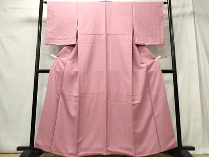 平和屋着物■上質な色無地 桃色 正絹 逸品 CABE4076ou