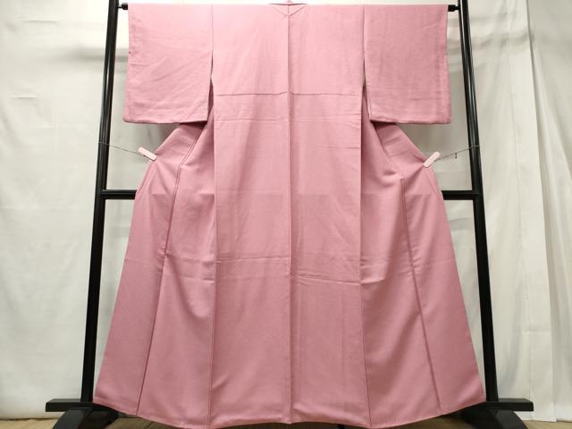 平和屋着物■上質な色無地 桃色 正絹 逸品 CABE4076ou