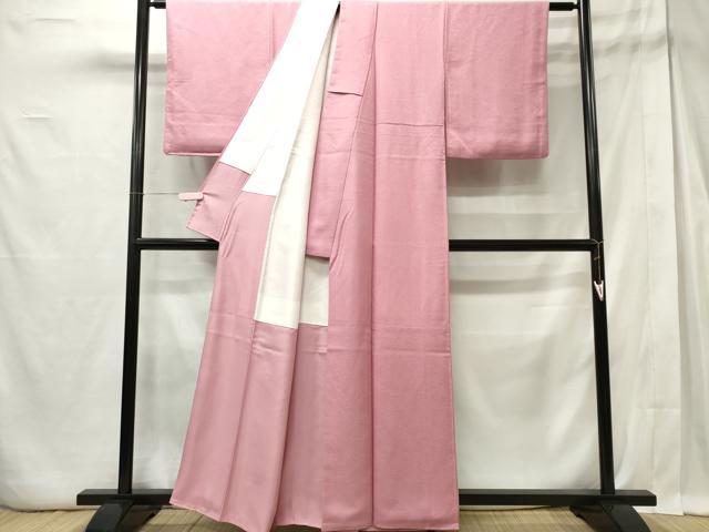 平和屋着物■上質な色無地 桃色 正絹 逸品 CABE4076ou