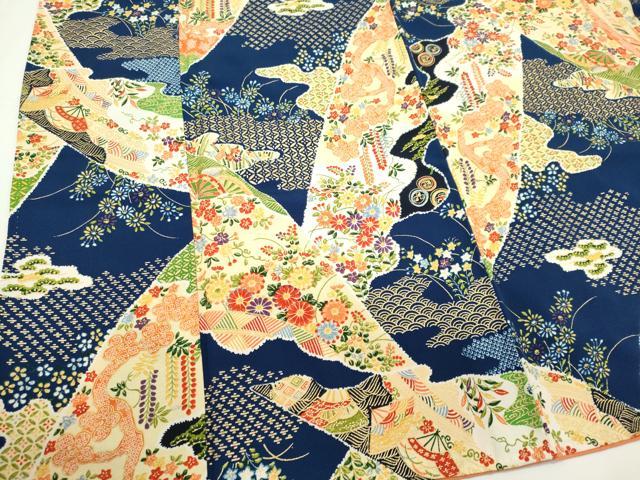 平和屋着物■上質な小紋 吉祥花文 金彩 正絹 逸品 CABE4084ou