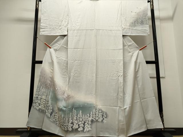 平和屋着物■訪問着 飛鳥風景文 暈し染め 金銀彩 正絹 逸品 CABE4089ou
