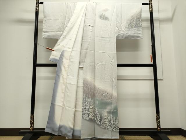平和屋着物■訪問着 飛鳥風景文 暈し染め 金銀彩 正絹 逸品 CABE4089ou
