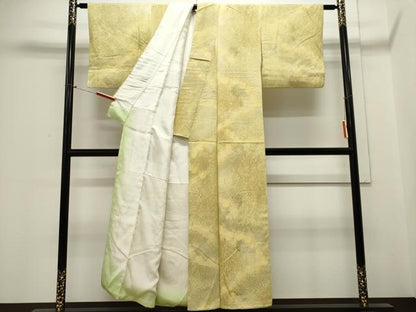 平和屋着物■上質な小紋 芝草文 暈し染め 正絹 逸品 CABE4098ou