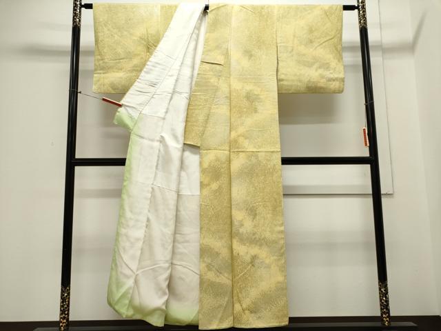 平和屋着物■上質な小紋 芝草文 暈し染め 正絹 逸品 CABE4098ou