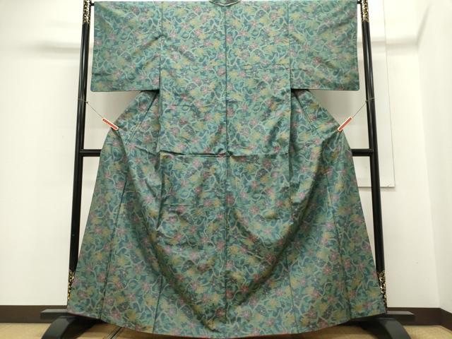 平和屋着物■本場大島紬 7マルキ 枝花文 正絹 逸品 CABE4100ou