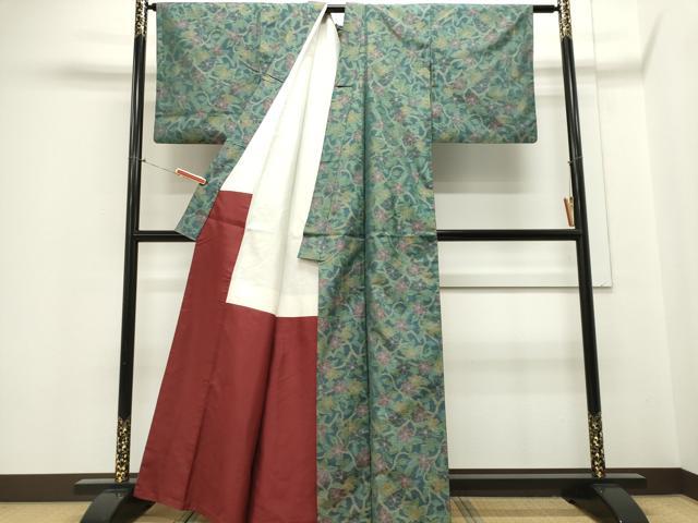 平和屋着物■本場大島紬 7マルキ 枝花文 正絹 逸品 CABE4100ou