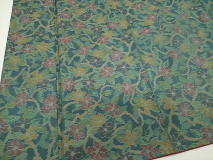 平和屋着物■本場大島紬 7マルキ 枝花文 正絹 逸品 CABE4100ou
