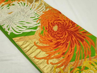平和屋着物◎六通柄袋帯 唐織 乱菊 金銀糸 正絹 逸品 CABE4108ou