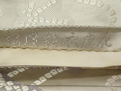 平和屋着物◎六通柄袋帯　唐織　松皮能衣唐花　金銀糸　正絹　逸品　CABE4146ou
