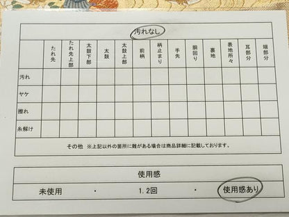 平和屋着物◎六通柄袋帯　唐織　花鳥御苑　金糸　正絹　逸品　CABE4149ou