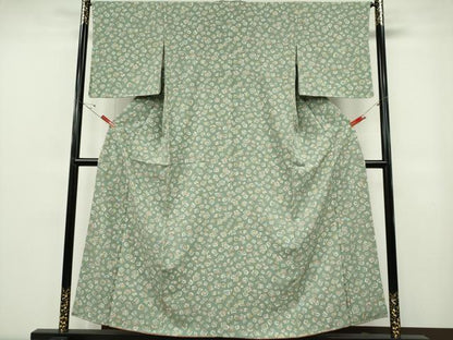 平和屋着物■上質な小紋　幾何学文　正絹　逸品　未使用　CABE4216ou