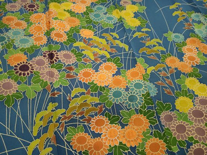 平和屋着物■訪問着　刺繍　草花文　金銀彩　正絹　逸品　CABE4224ou