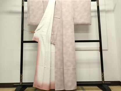 平和屋着物■上質な小紋 霞文 鬼しぼ縮緬 正絹 逸品 CABE4230ou