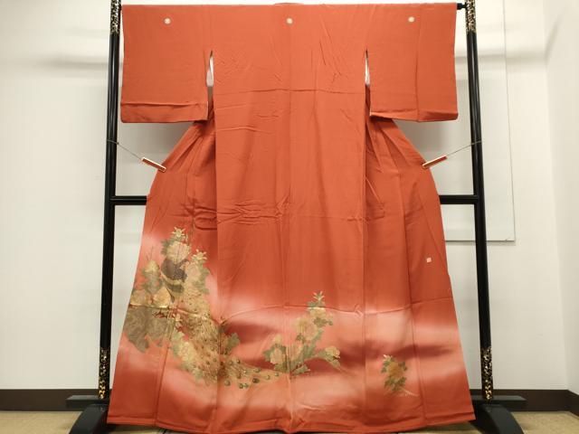 平和屋着物■豪華色留袖　作家物　孔雀花文　暈し染め　金彩　正絹　逸品　CABE4231ou