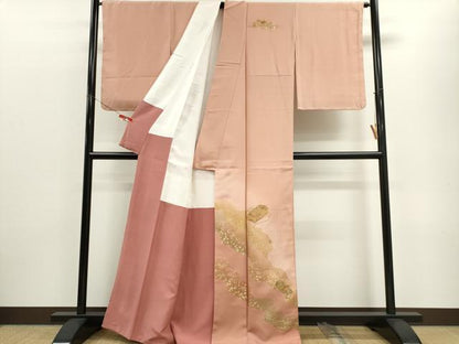 平和屋着物■訪問着 刺繍 文箱花文 暈し染め 金彩 正絹 逸品 未使用 CABE4253ou