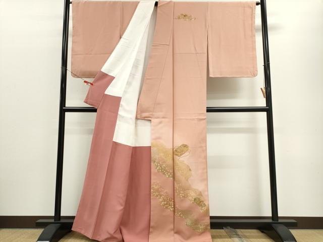 平和屋着物■訪問着 刺繍 文箱花文 暈し染め 金彩 正絹 逸品 未使用 CABE4253ou