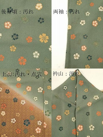 平和屋着物■訪問着 舞花文 暈し染め 金彩 正絹 逸品 CABE4255ou