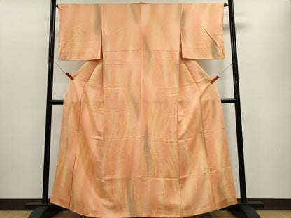 平和屋着物■上質な小紋 枝葉文 暈し染め 正絹 逸品 CABE4266ou