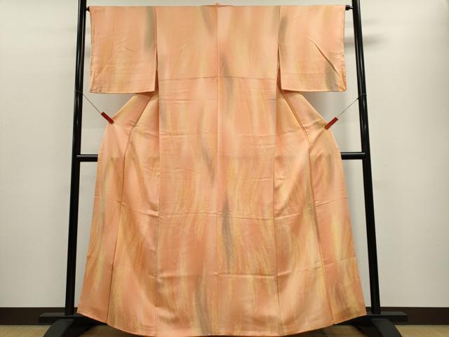平和屋着物■上質な小紋 枝葉文 暈し染め 正絹 逸品 CABE4266ou