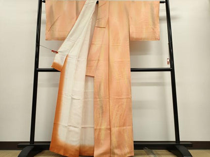 平和屋着物■上質な小紋 枝葉文 暈し染め 正絹 逸品 CABE4266ou